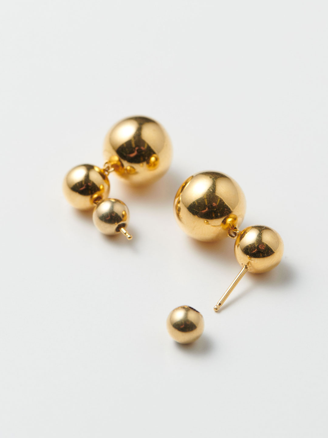 Everyday Boule Pierced Earrings - Yellow Gold
