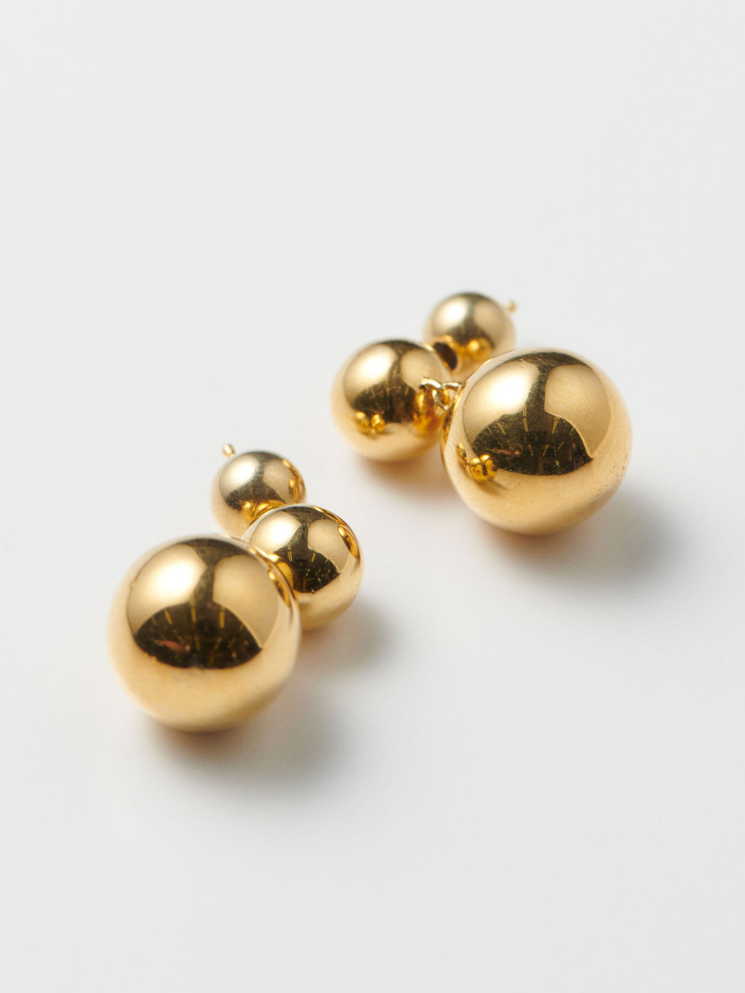 Everyday Boule Pierced Earrings - Yellow Gold