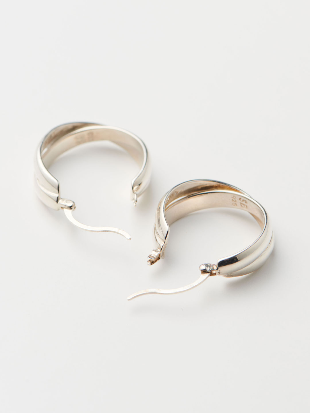 Double Circle Hoops - Silver