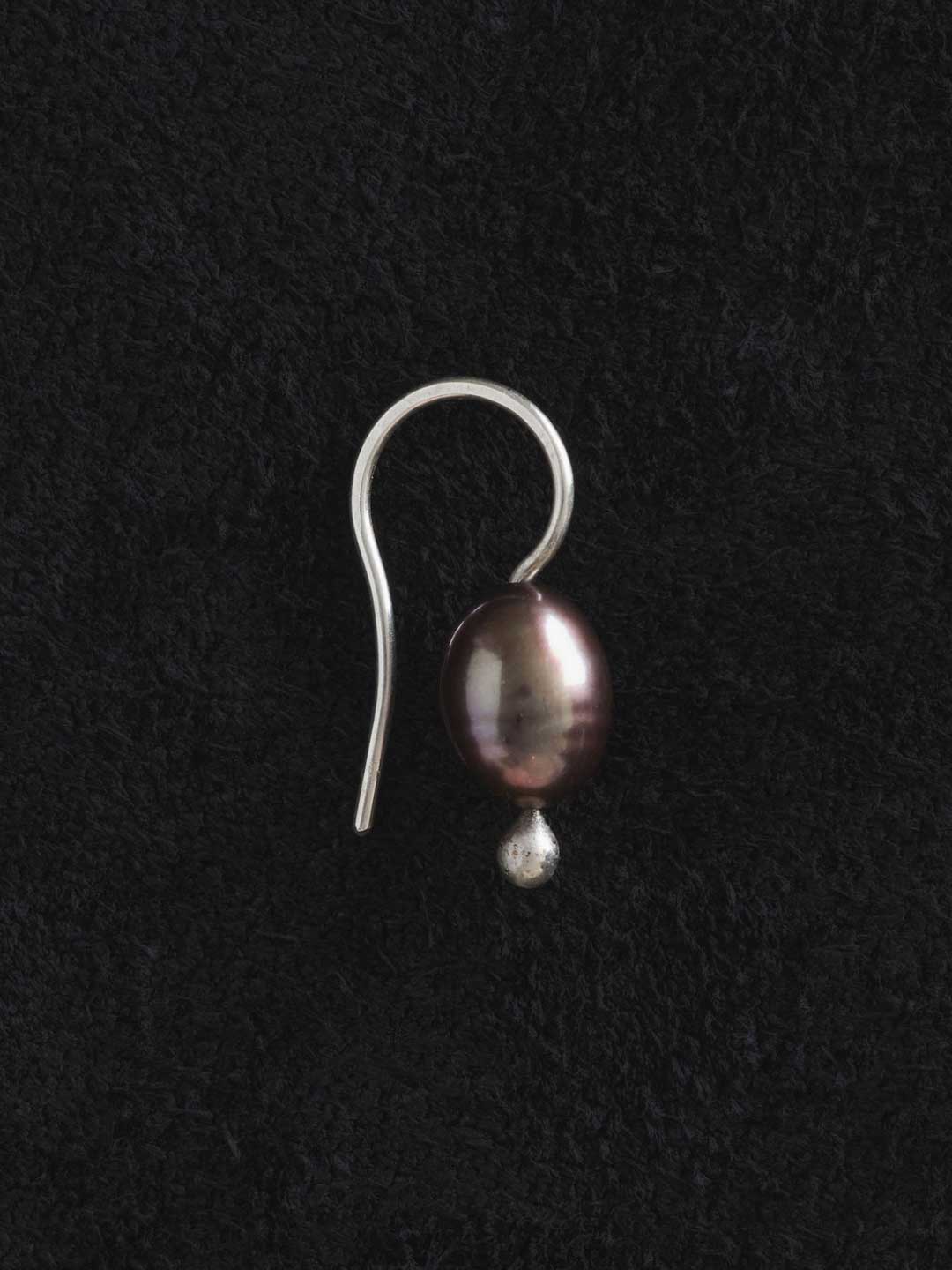 Mermaid Single Pierced Earring - Black