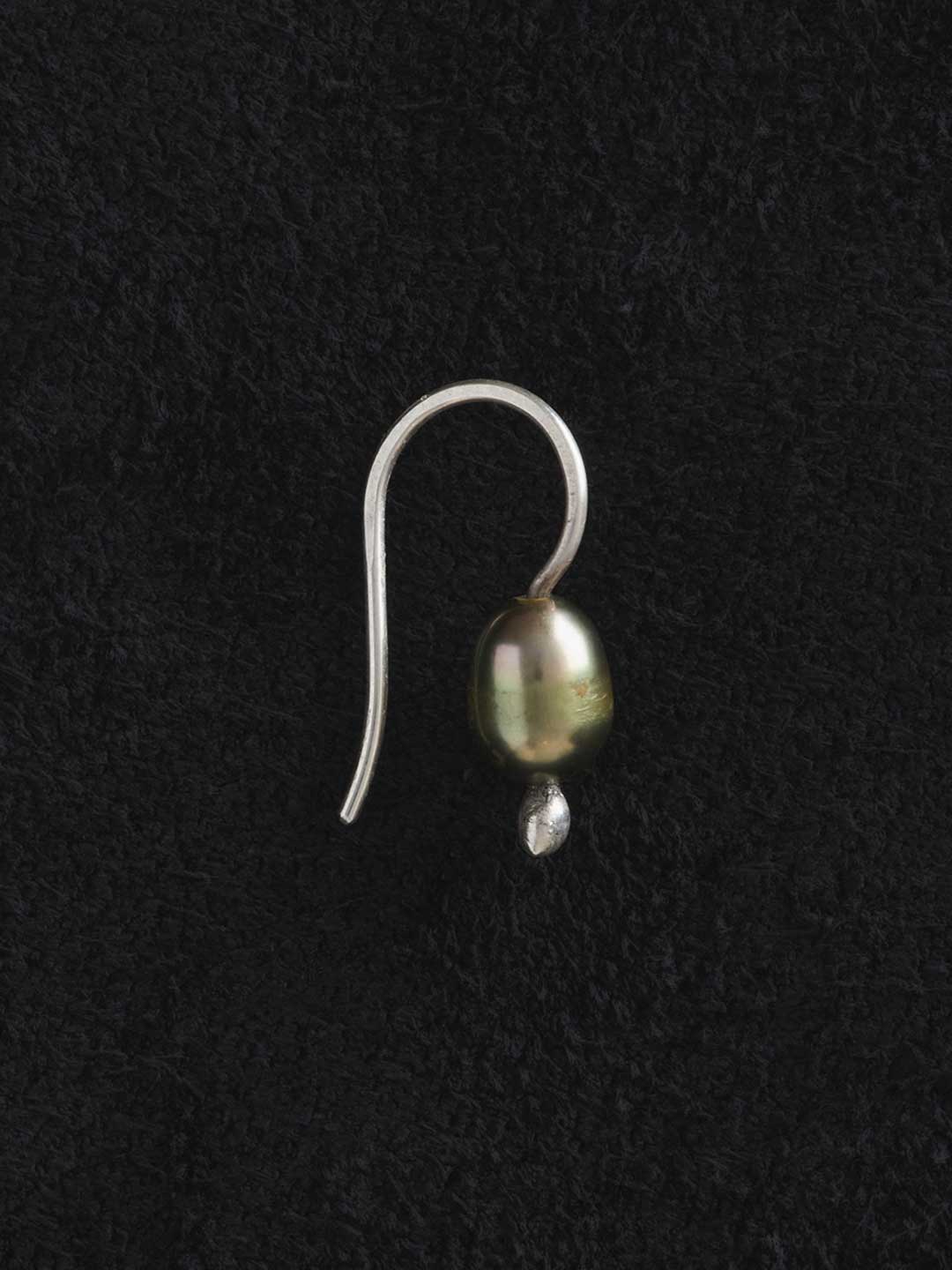 Mermaid Single Pierced Earring - Green