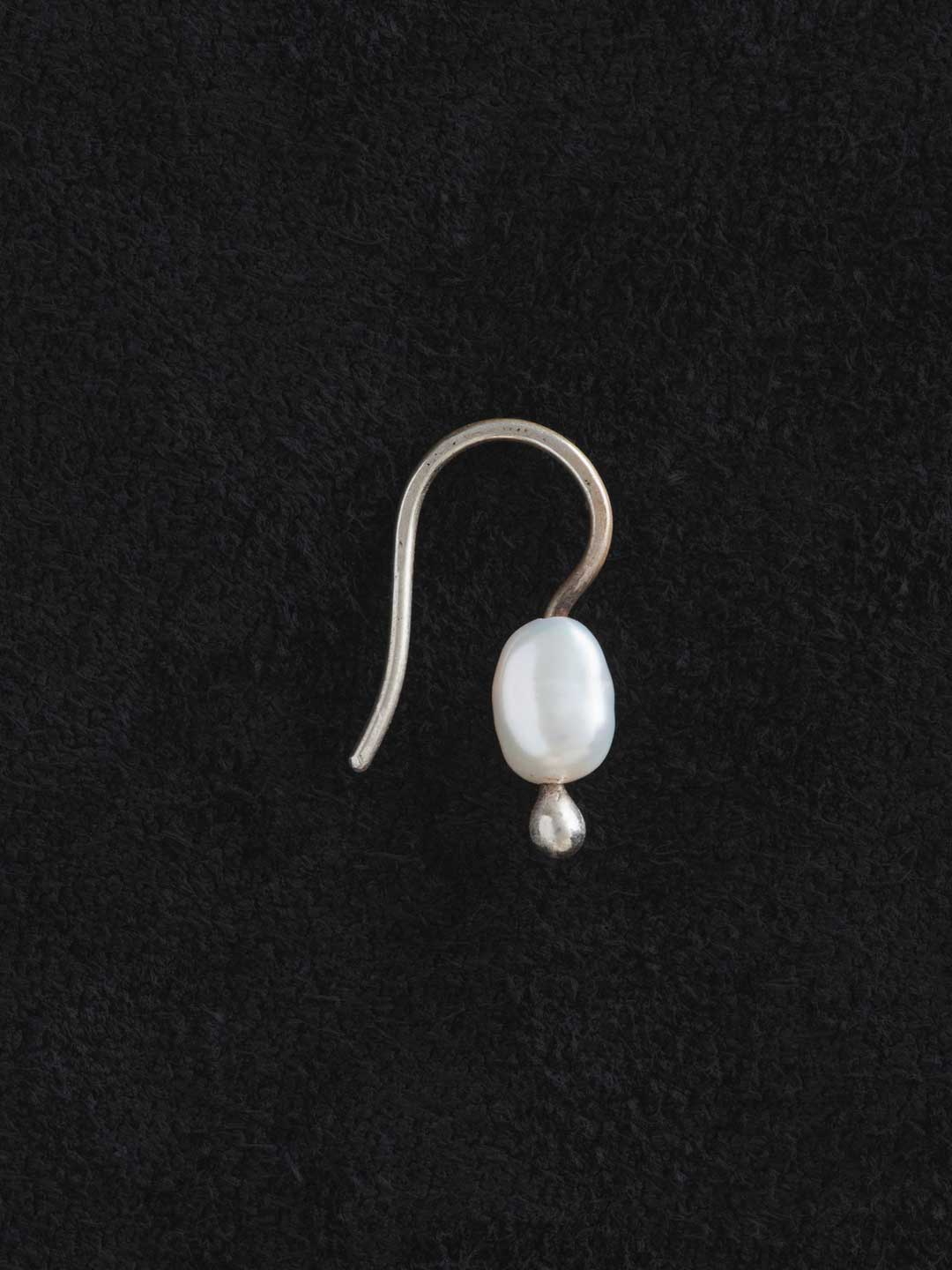 Mermaid Single Pierced Earring - White