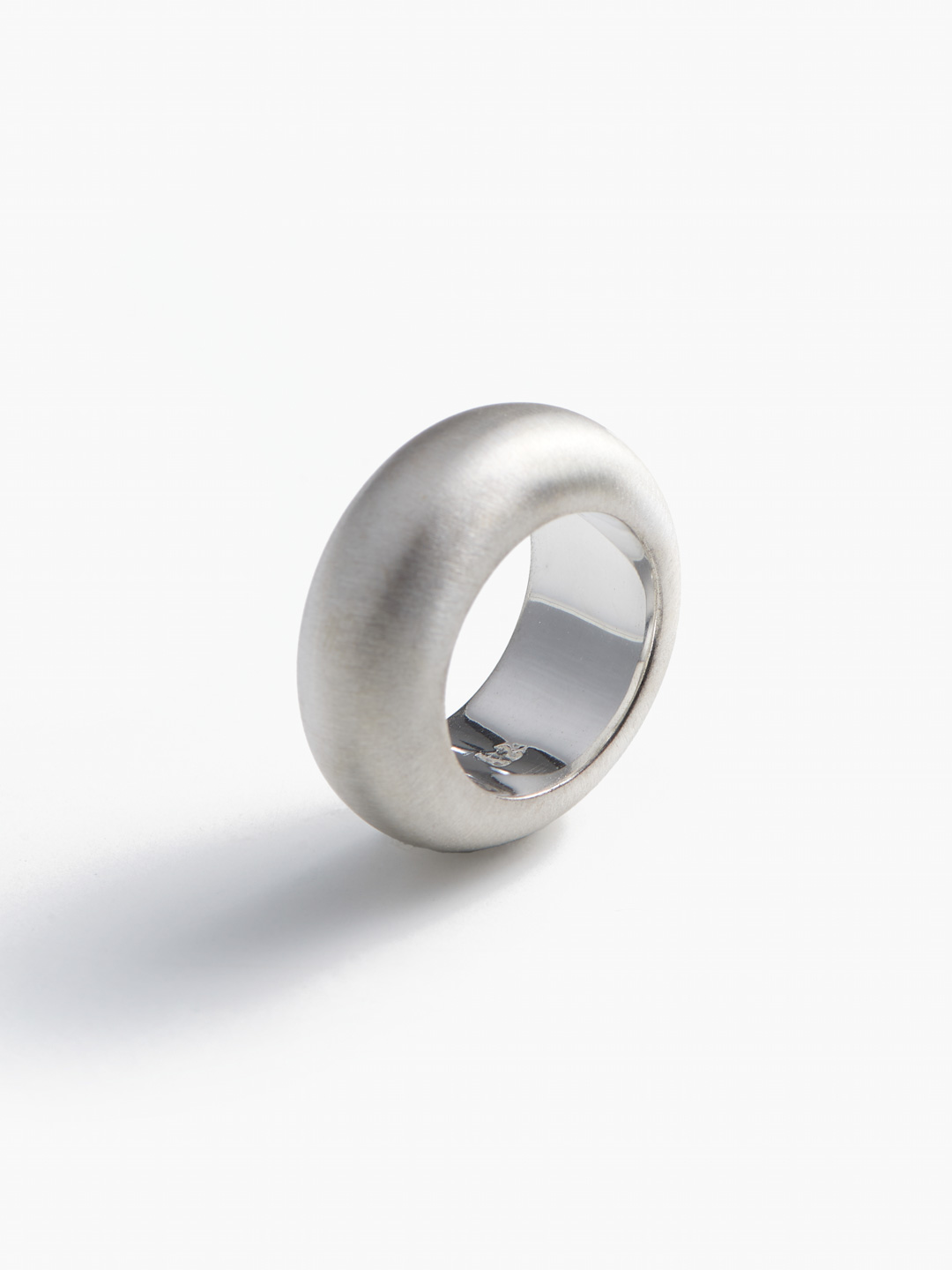 Satin Finish Tube Ring - Silver
