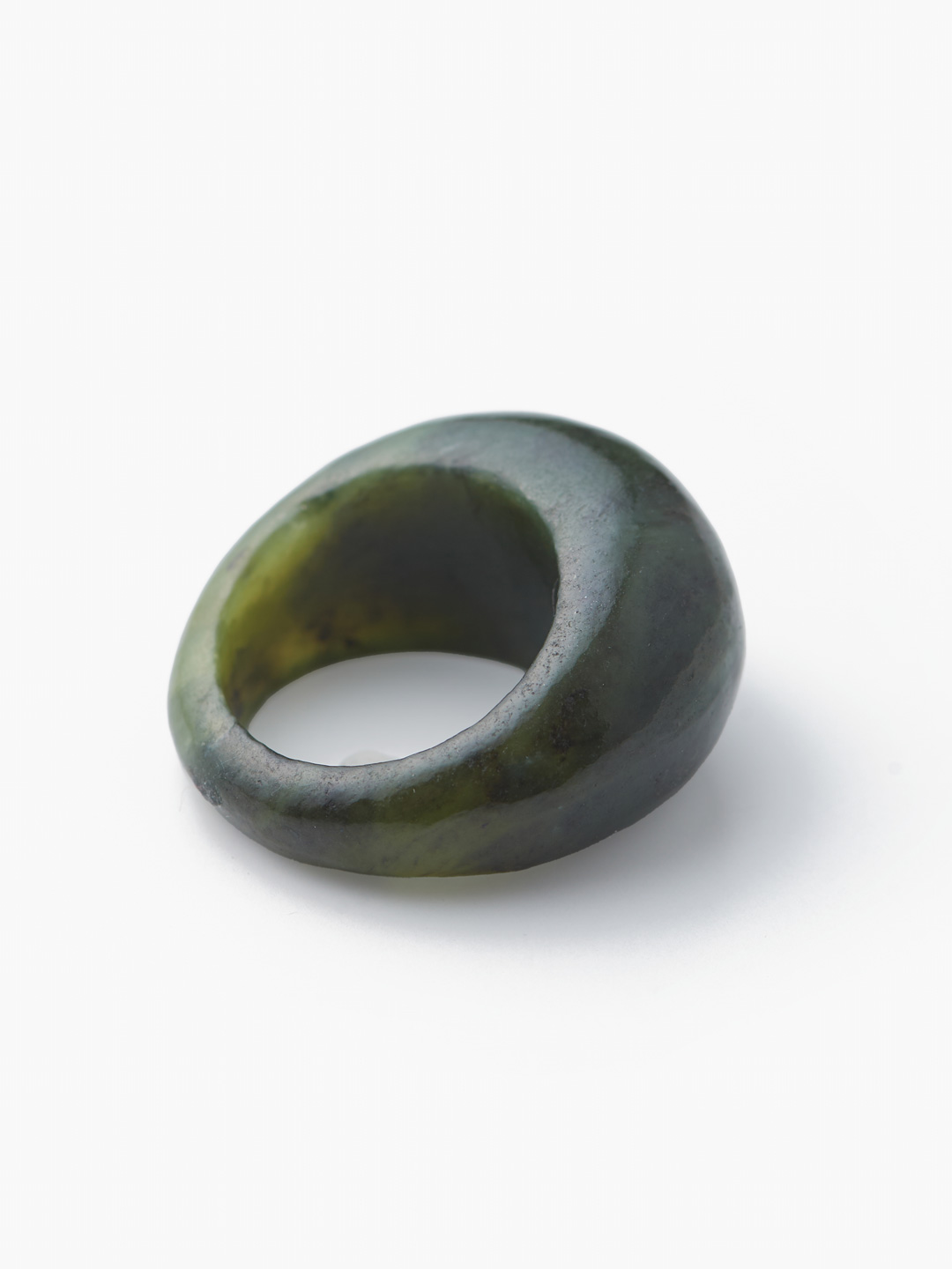 Jade Medium Donut Ring - Green