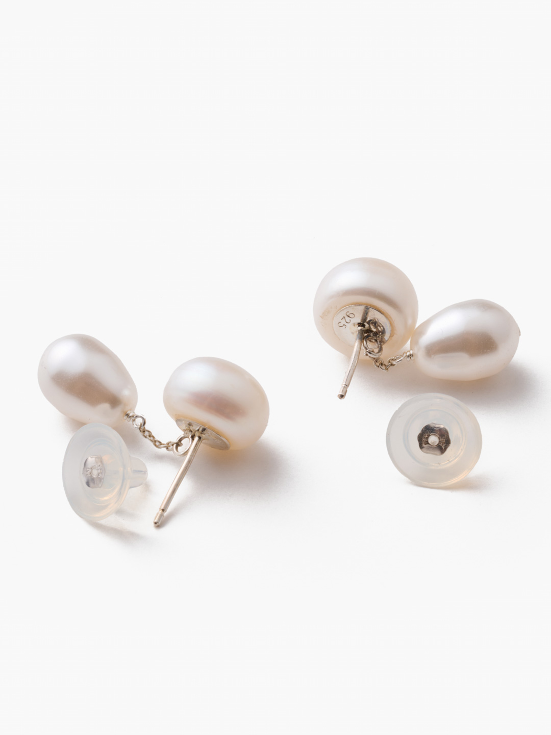 Small Eleanor Pierced Earrings - Silver