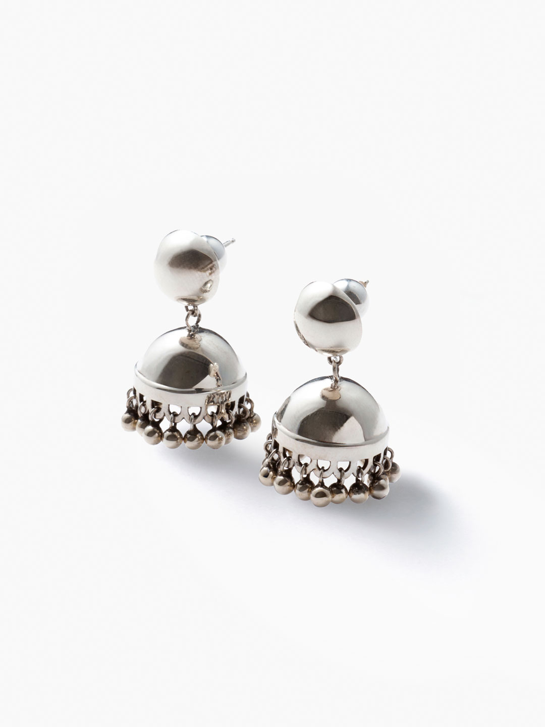 Petite Nadia Pierced Earrings - Silver