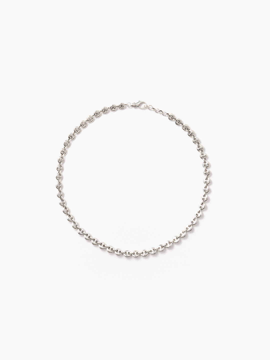 Small Circle Link Necklace - Silver