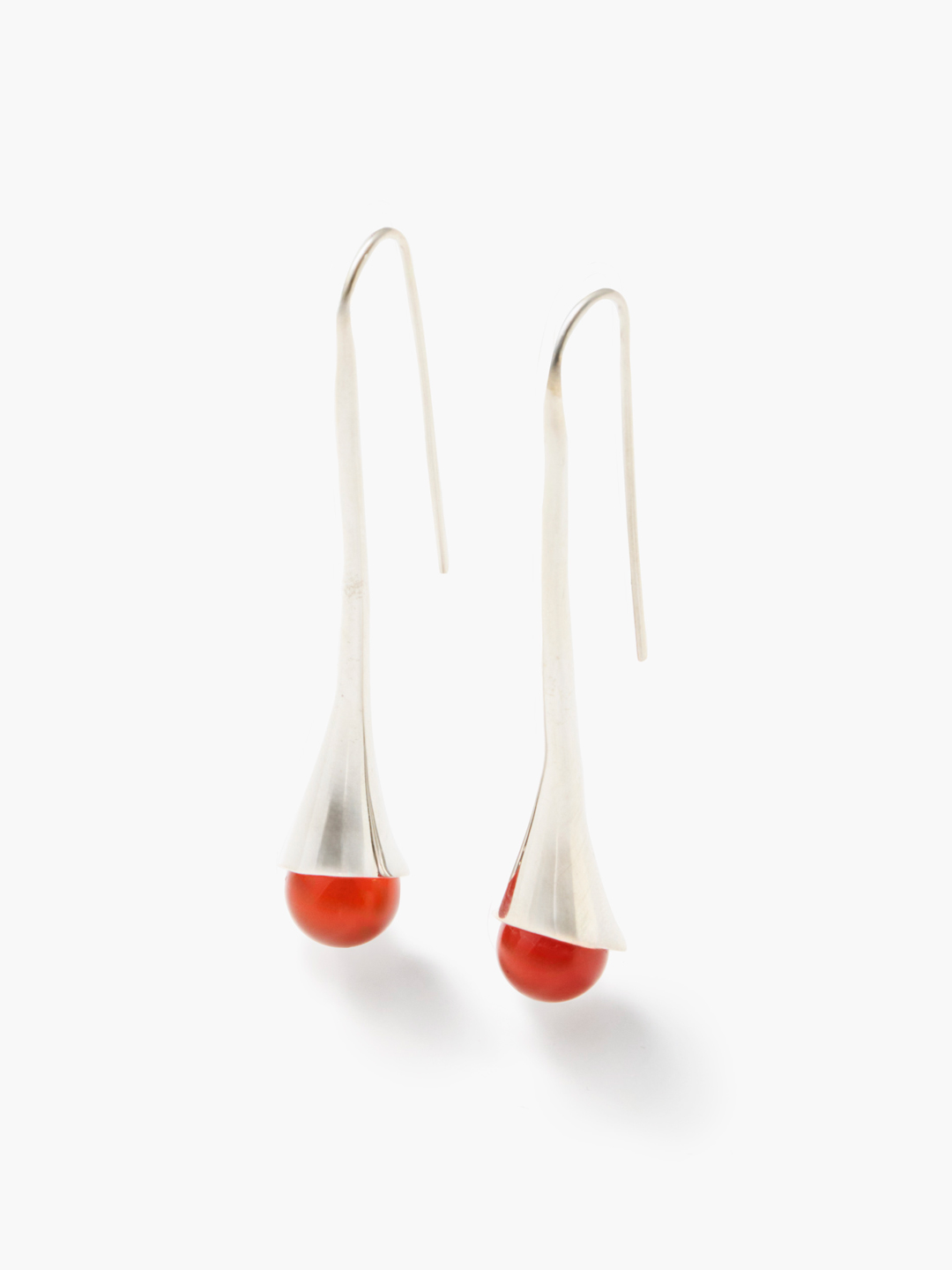 Vienna Earrings, Carnelian - Silver