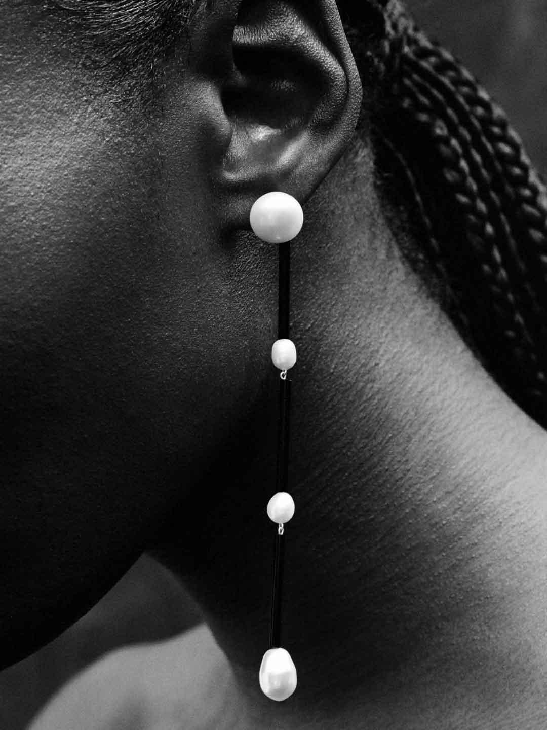 Large Osiris Earrings - Silver