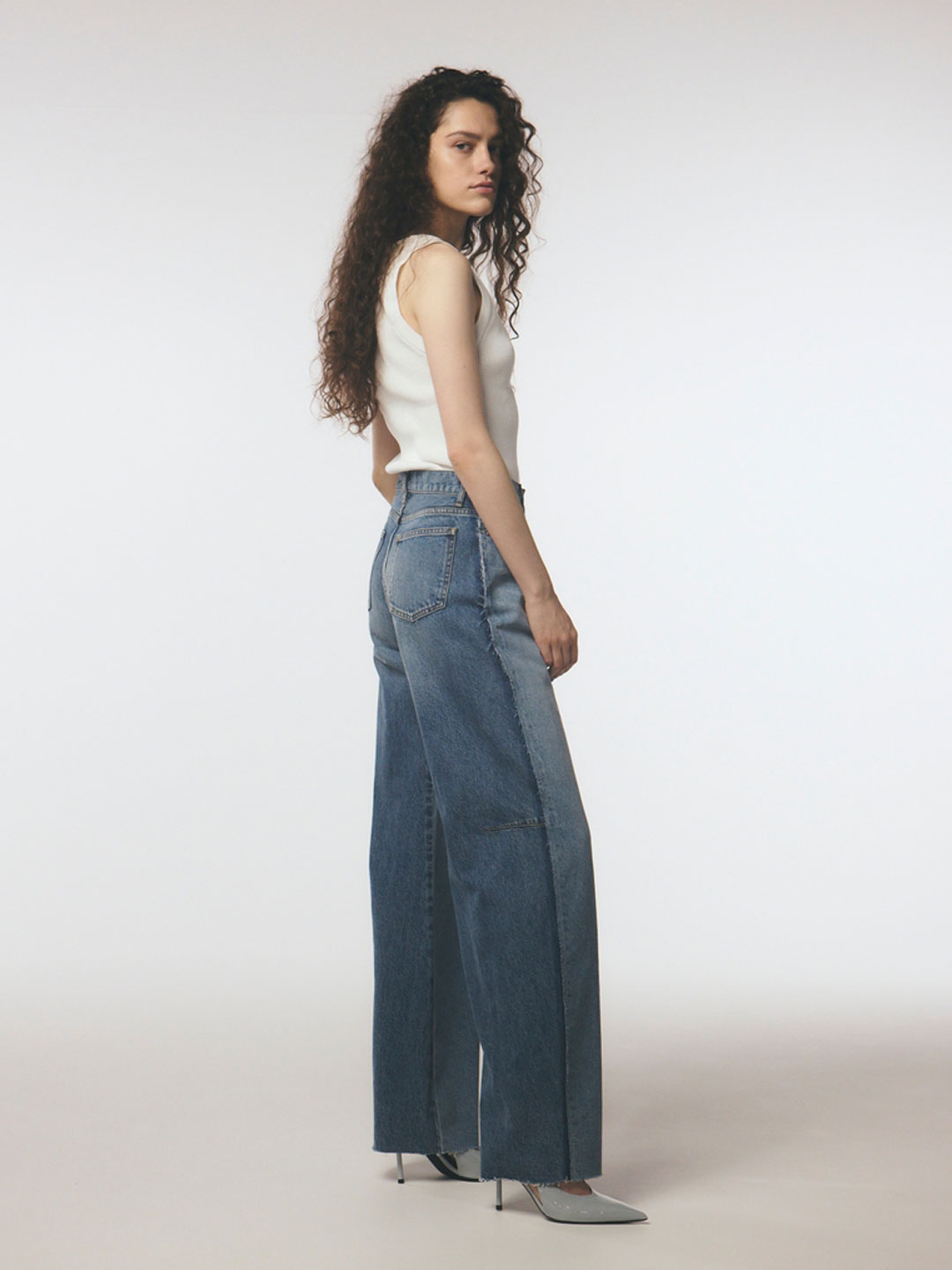 MARTIN Viscose Denim Pants / Soft Vintage Blue - Indigo