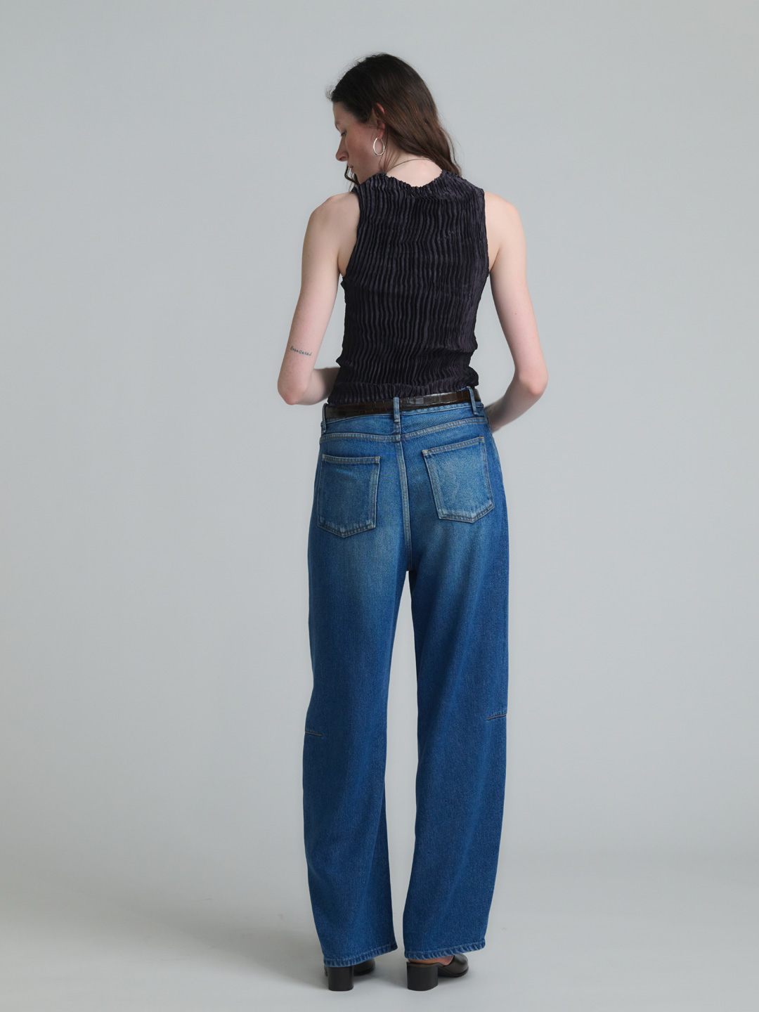 MARTIN Viscose Denim Pants / Soft Vintage Blue - Indigo
