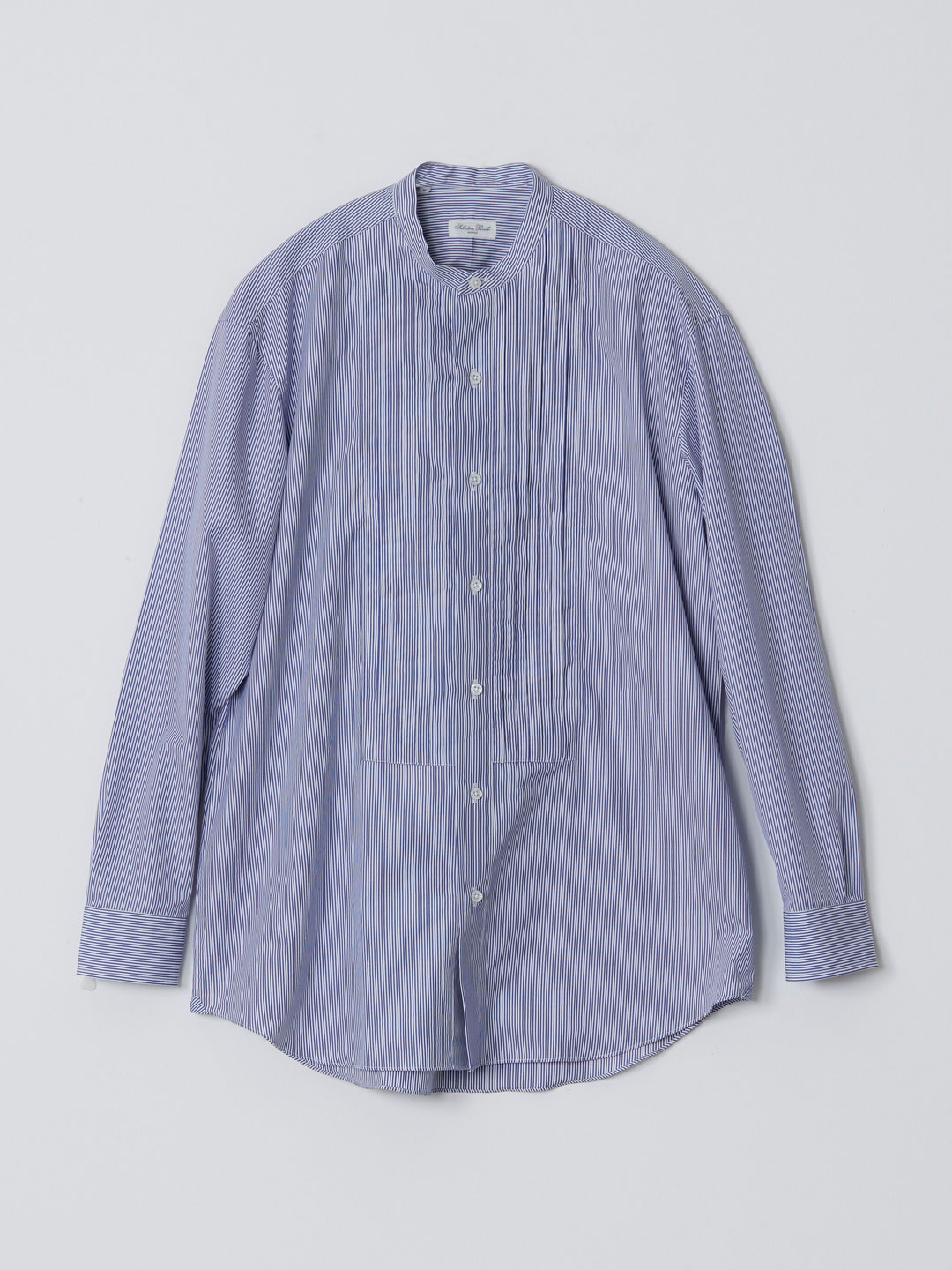 Smocking Band Collar Shirt - Stripe