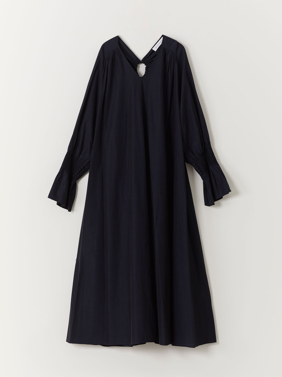 Gathered Back Dress - Navy