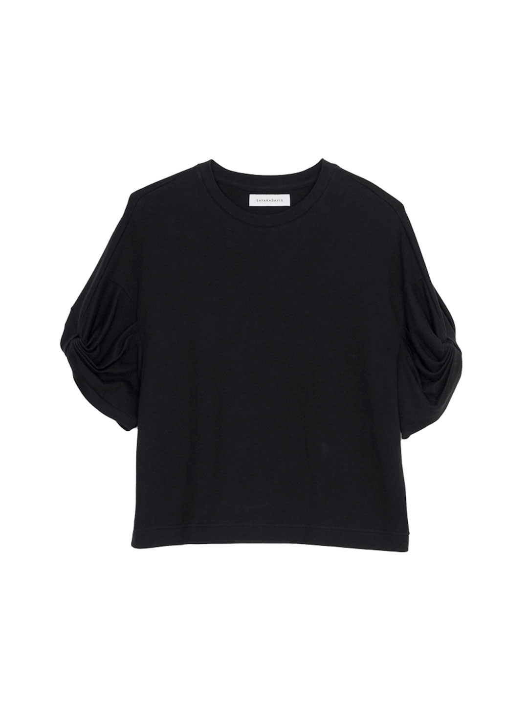 Twisted Sleeve Tee - Black