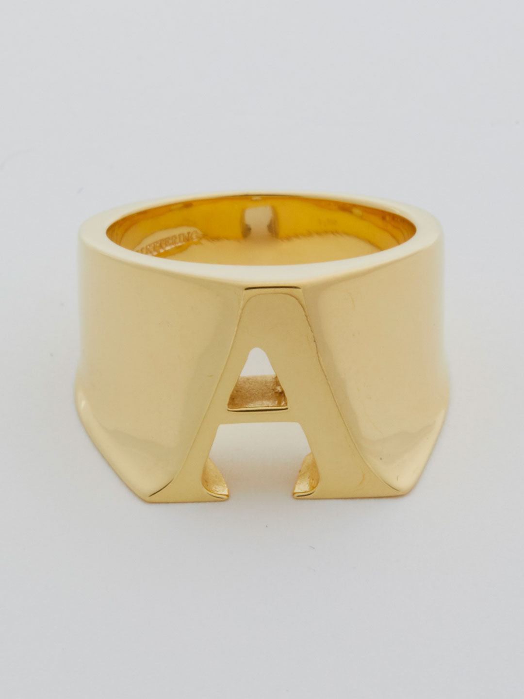Alphabet Ring A - Gold