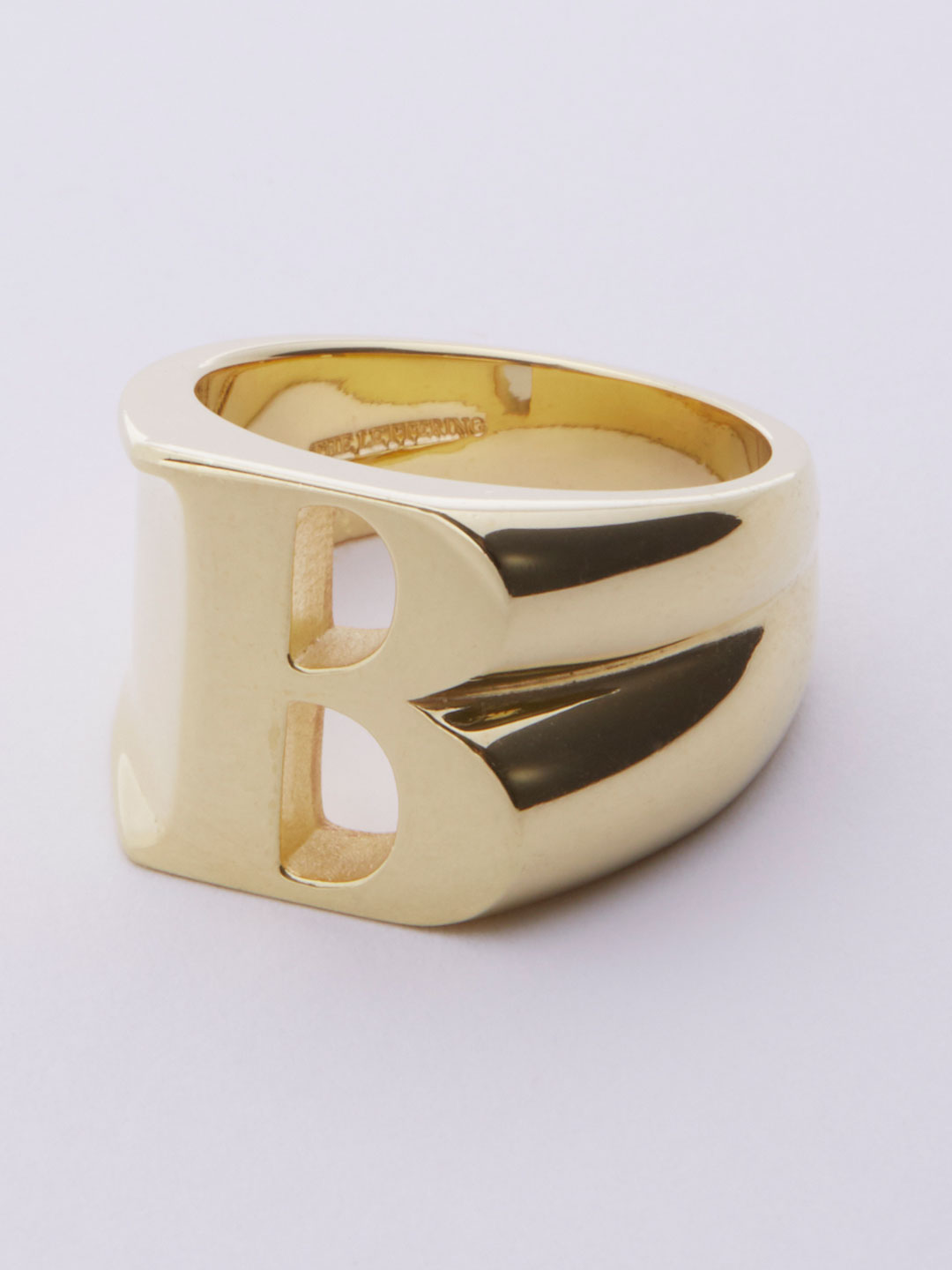 Alphabet Ring B - Gold