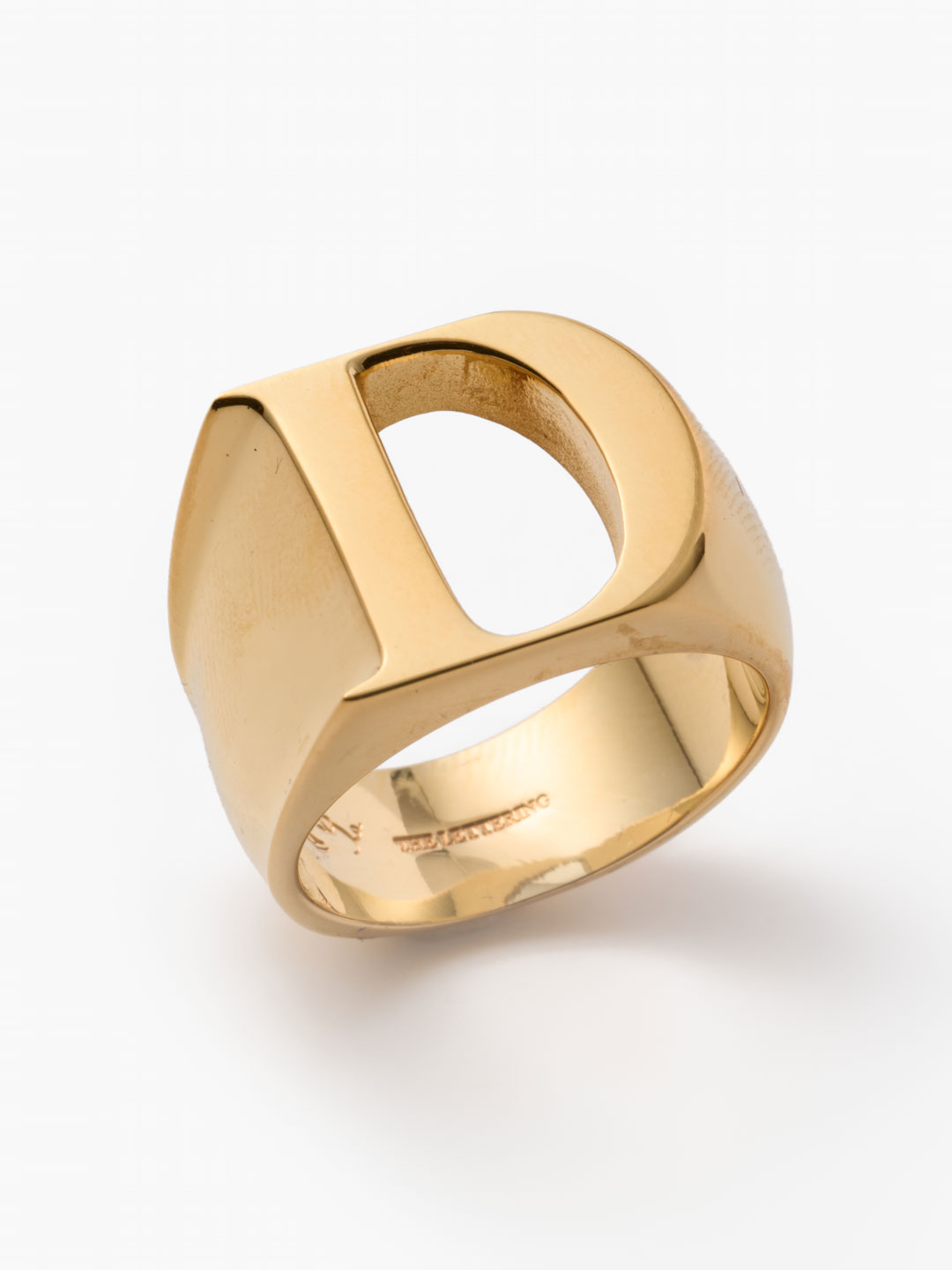 Alphabet Ring D - Gold