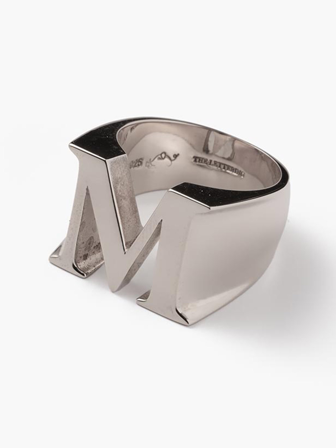 THE LETTERING | アルファベット リング M - シルバー | ESCAPERS