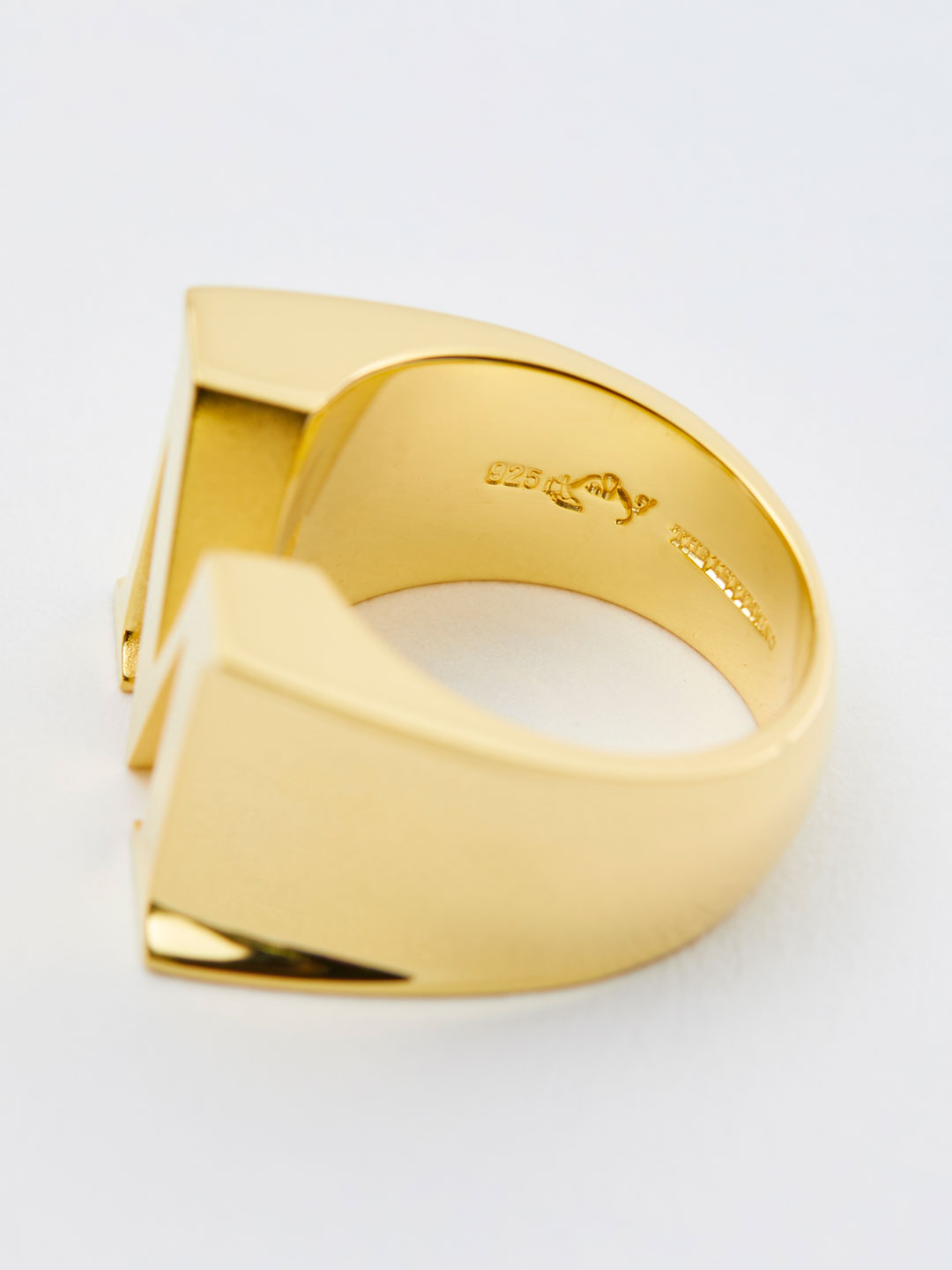 Alphabet Ring M - Gold