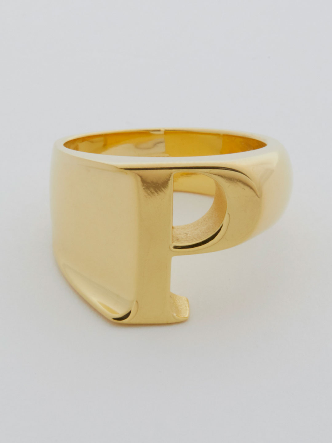 Alphabet Ring P - Gold