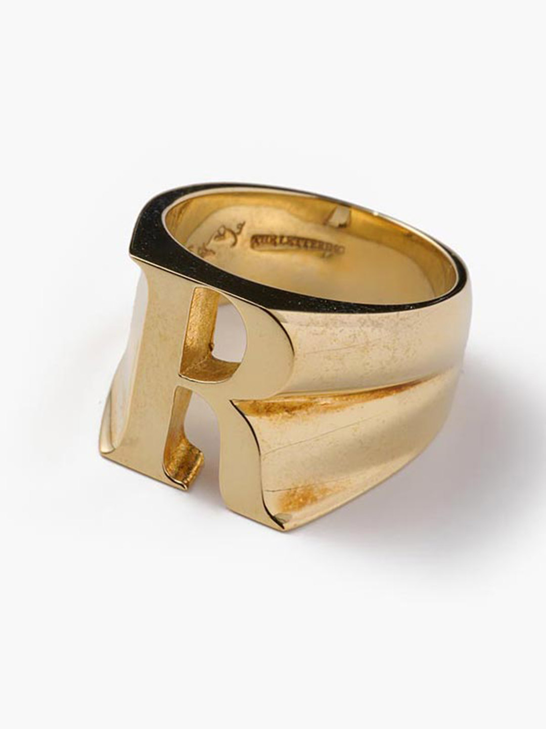 Alphabet Ring R - Gold