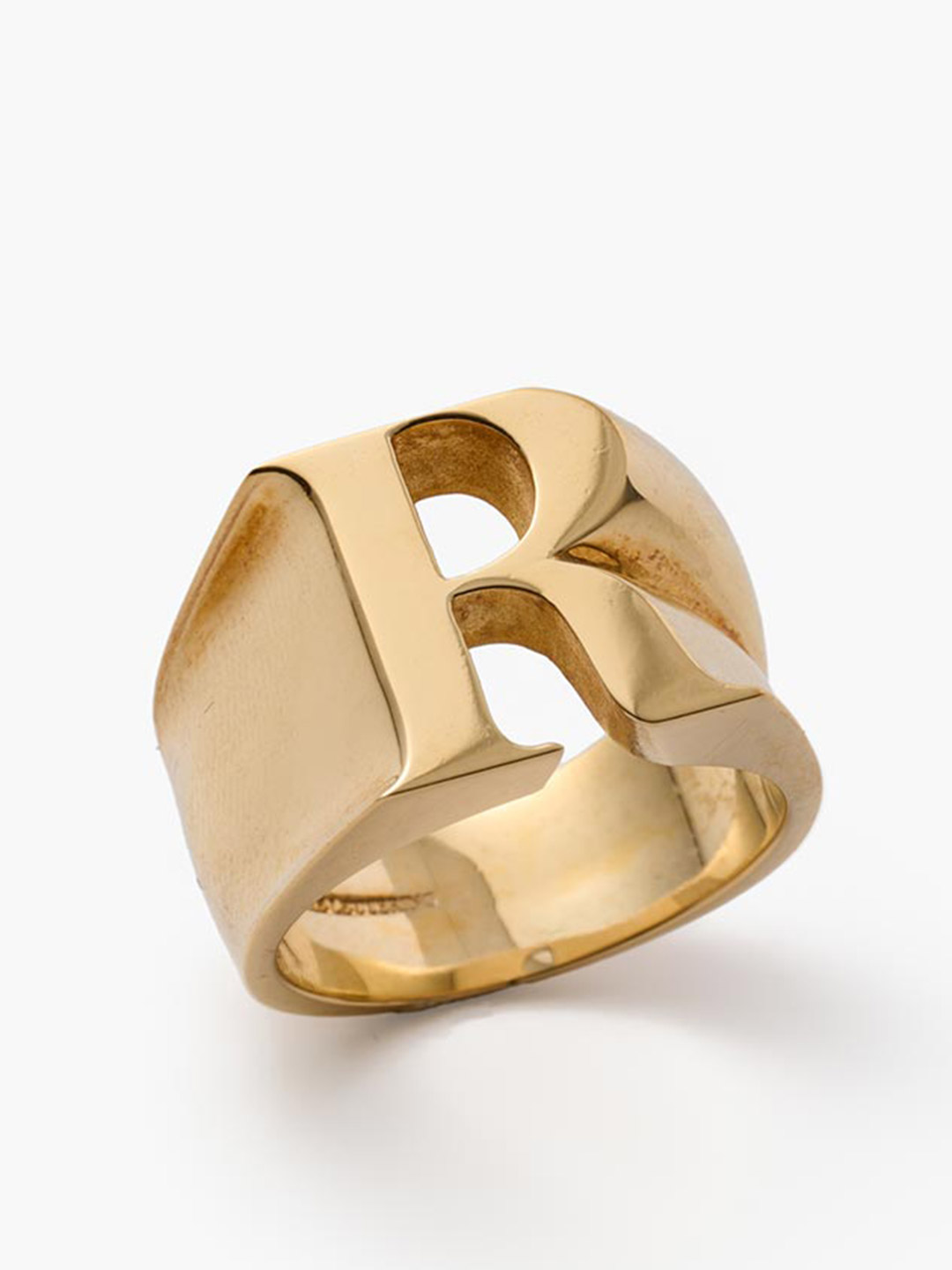 Alphabet Ring R - Gold