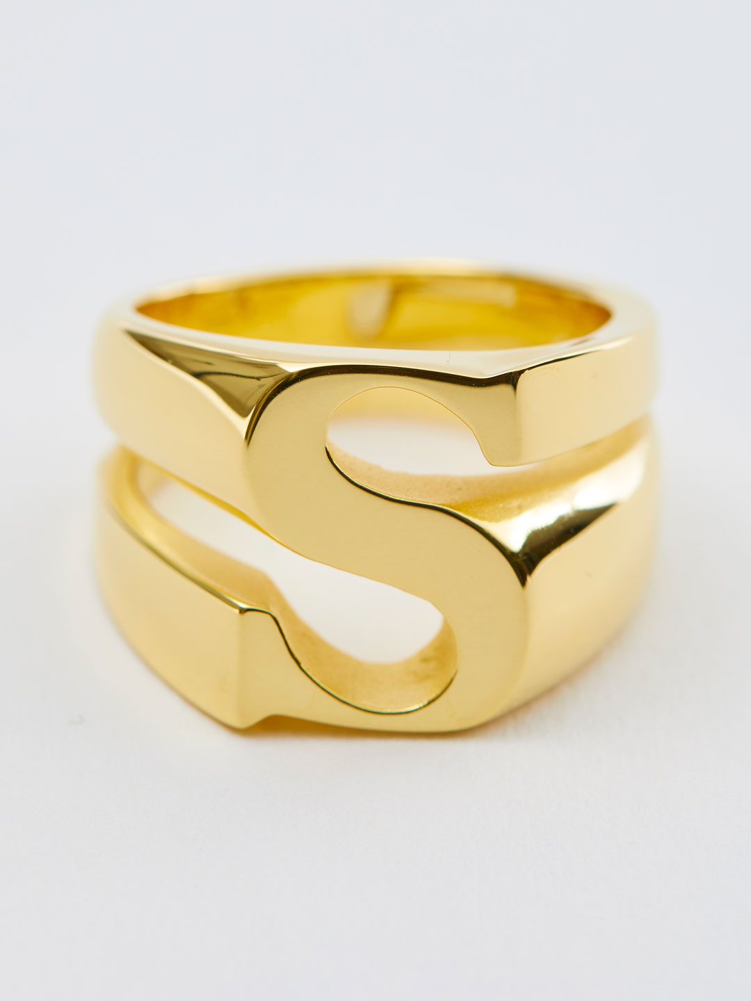 Alphabet Ring S - Gold