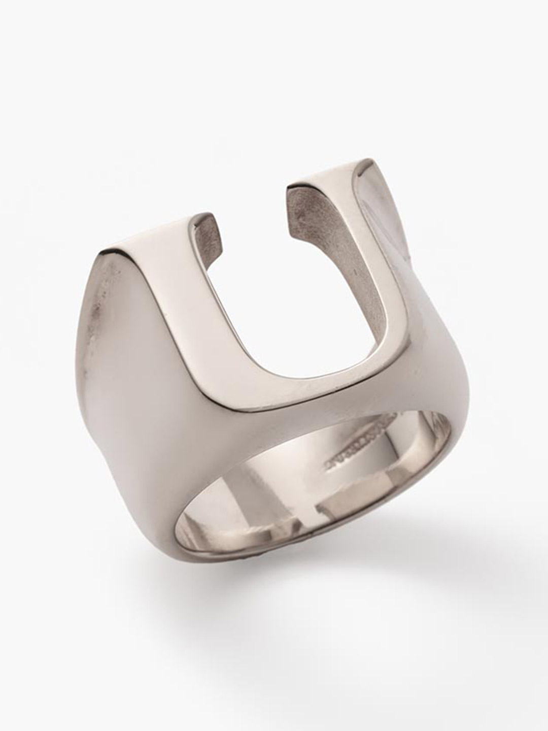 Alphabet Ring U - Silver