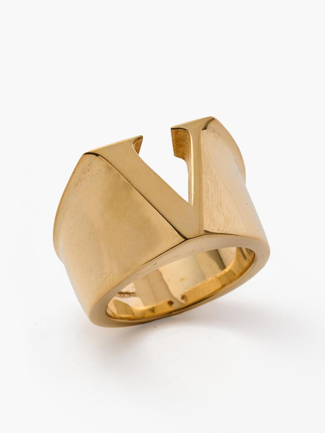 Alphabet Ring V - Gold
