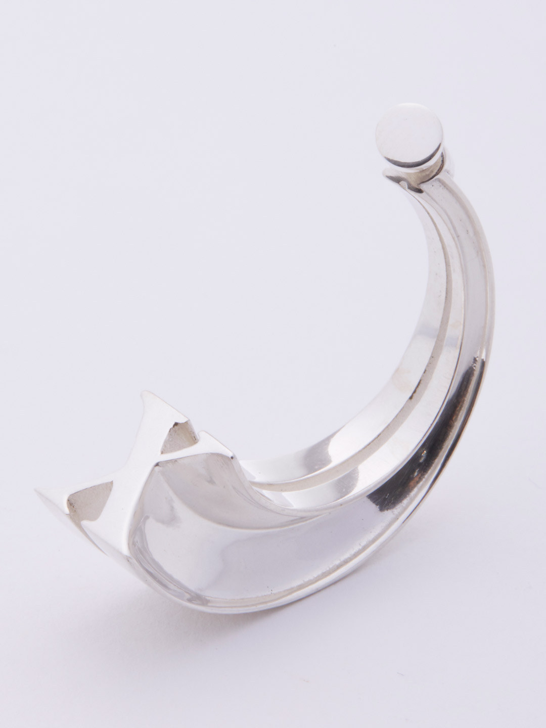 Alphabet Pierced Earring X  - Silver