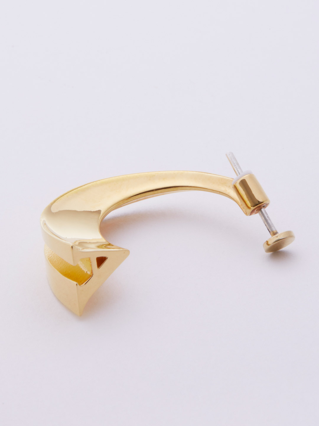 Alphabet Pierced Earring A  - Gold