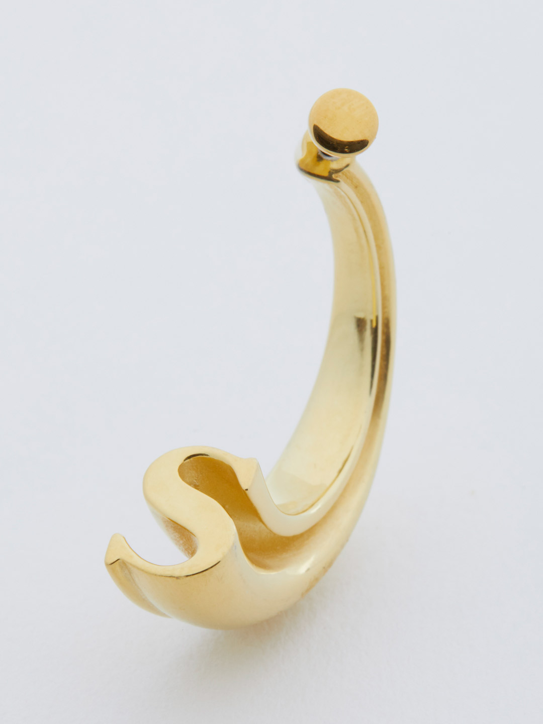 Alphabet Pierced Earring S  - Gold