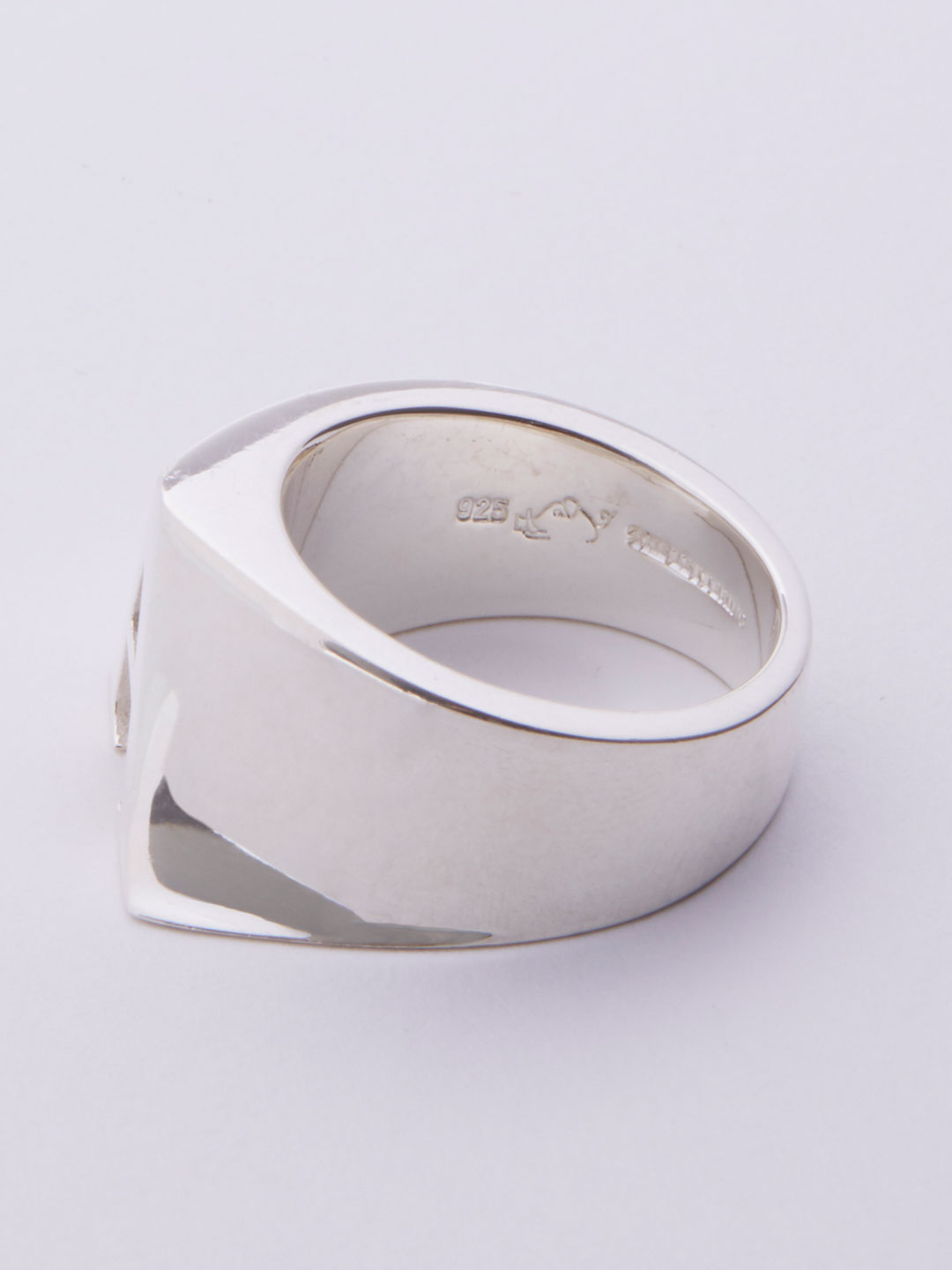 Alphabet Men's Ring A - Silver