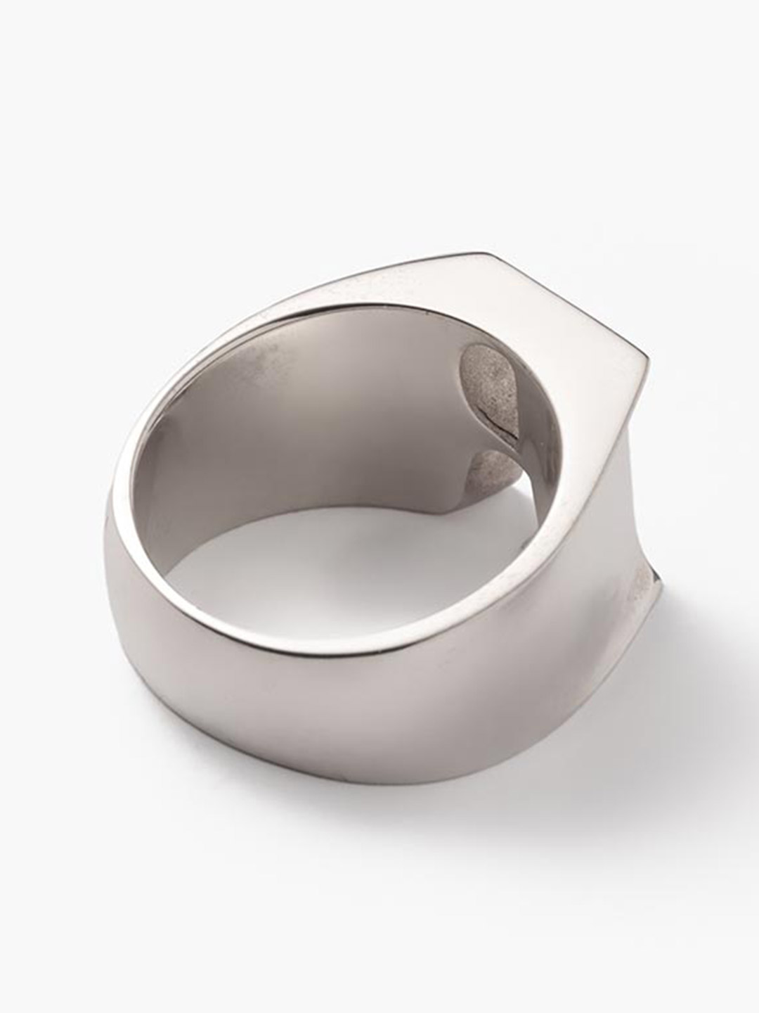 Alphabet Men's Ring R - Silver