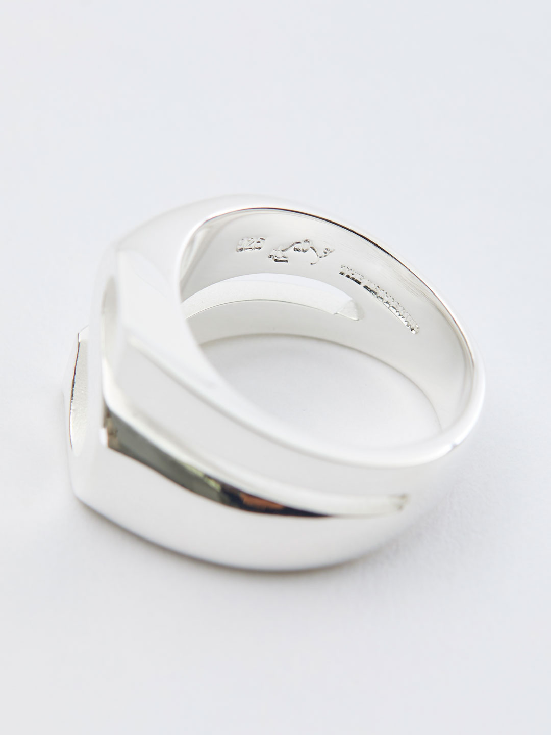Alphabet Men's Ring S - Silver