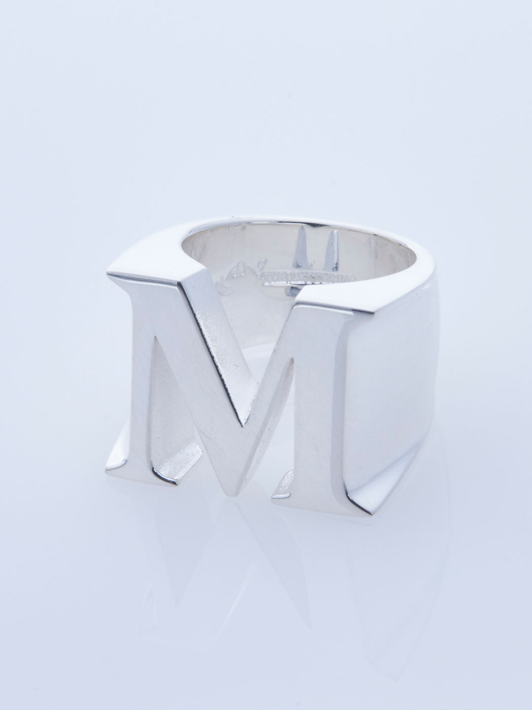 Alphabet Pinky Ring M  - Silver