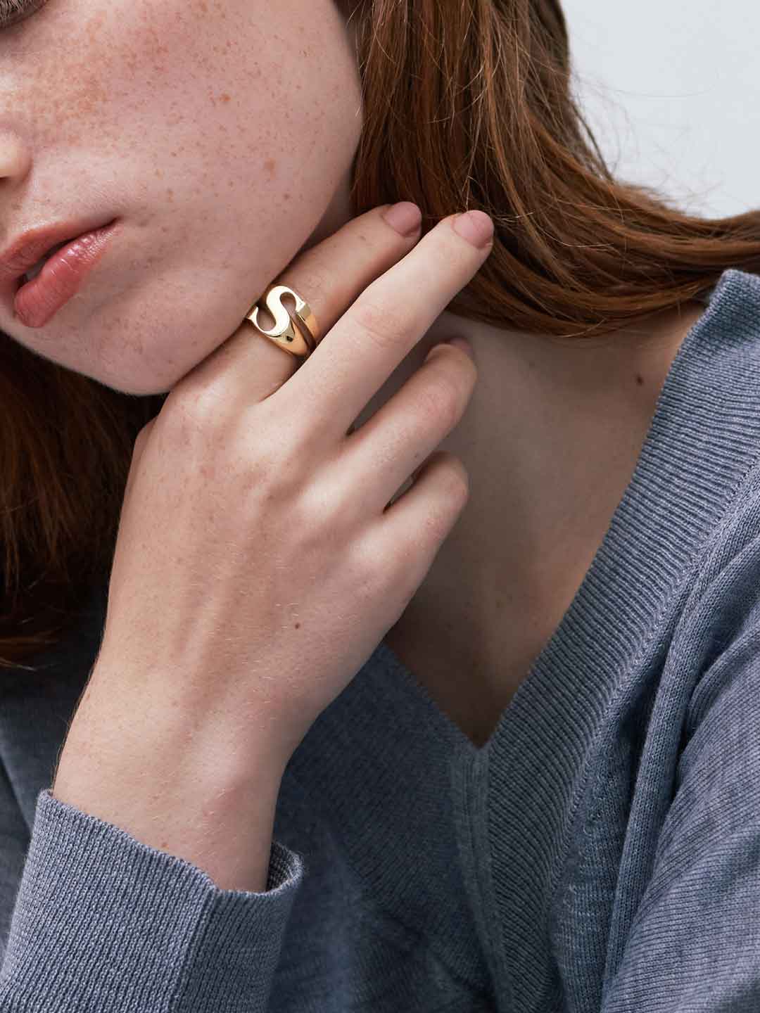 THE LETTERING(ザ レタリング) | 18K アルファベット リング S