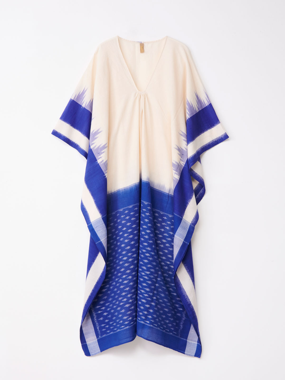 Ikat Caftan Dress - Blue