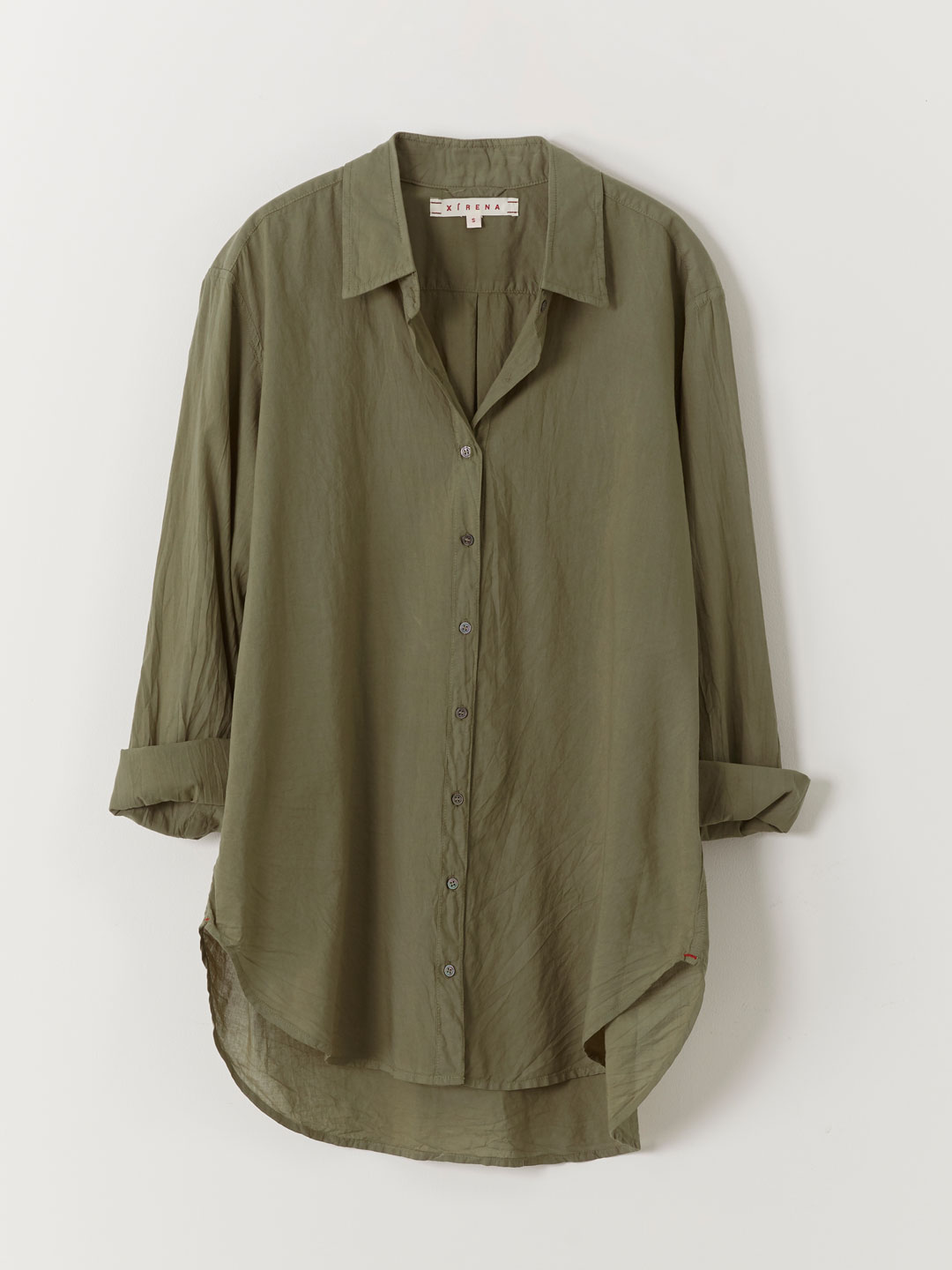 Beau Cotton Poplin Shirt - Khaki