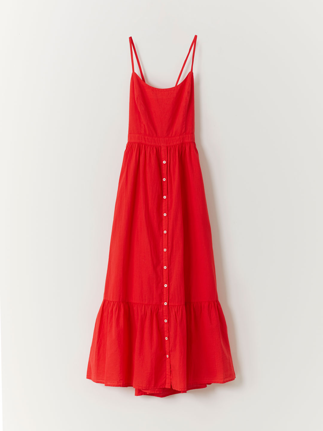 Lena Cotton Poplin Onepiece - Red