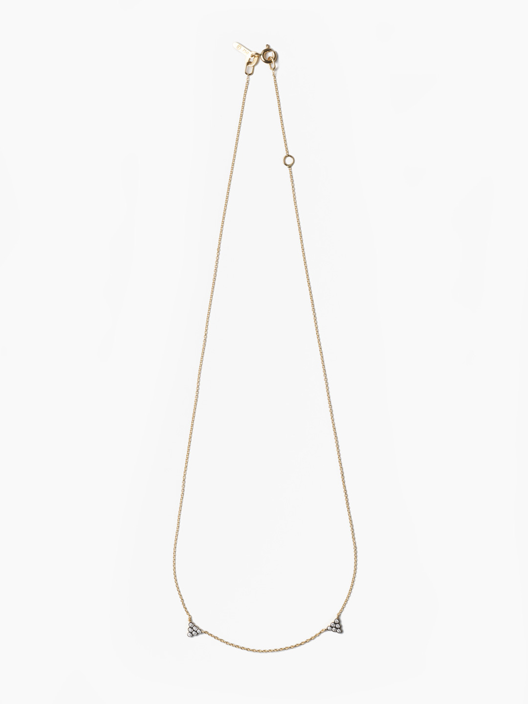 Two Triangle Necklace - Yellow Gold