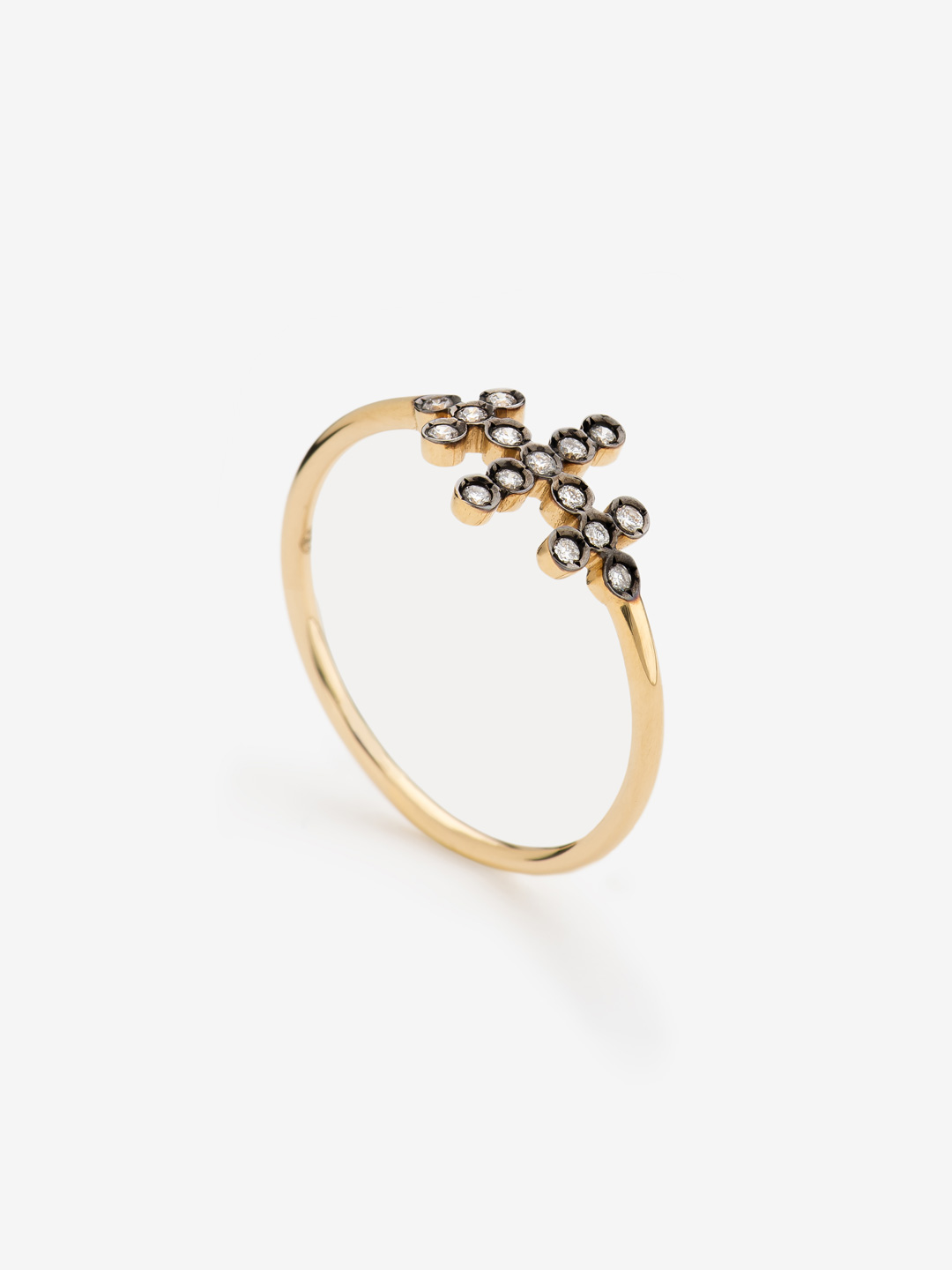 Three Lines Diamond Ring - Yellow Gold
