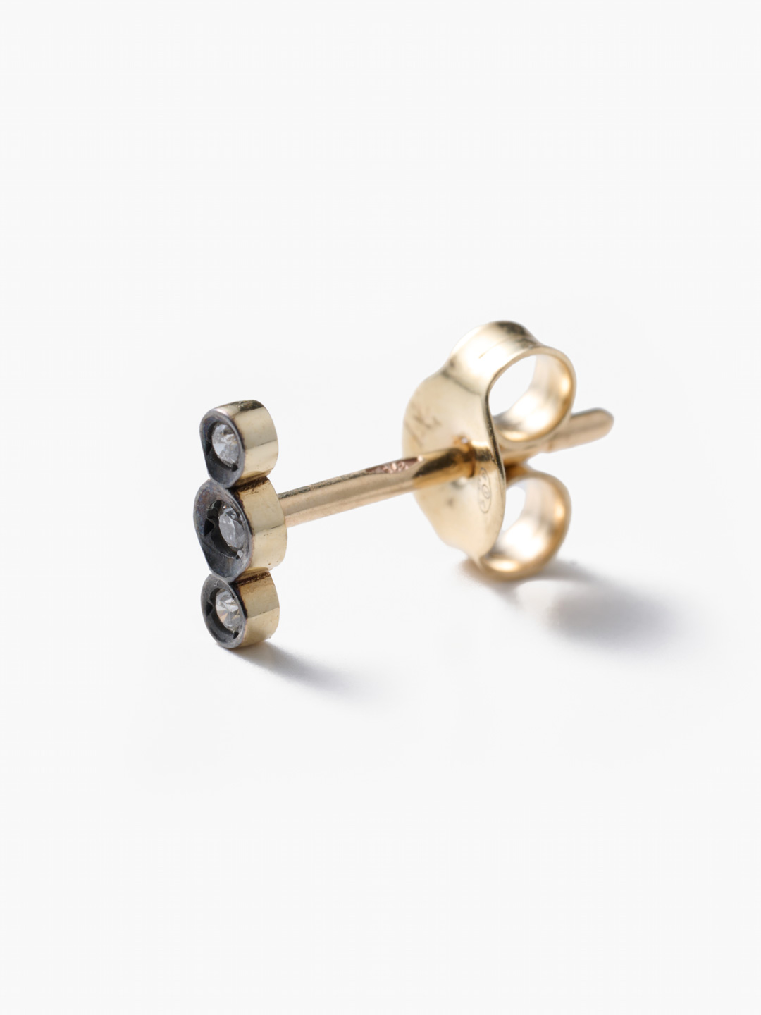 Sigma Stud Pierced Earring  El2 - Yellow Gold