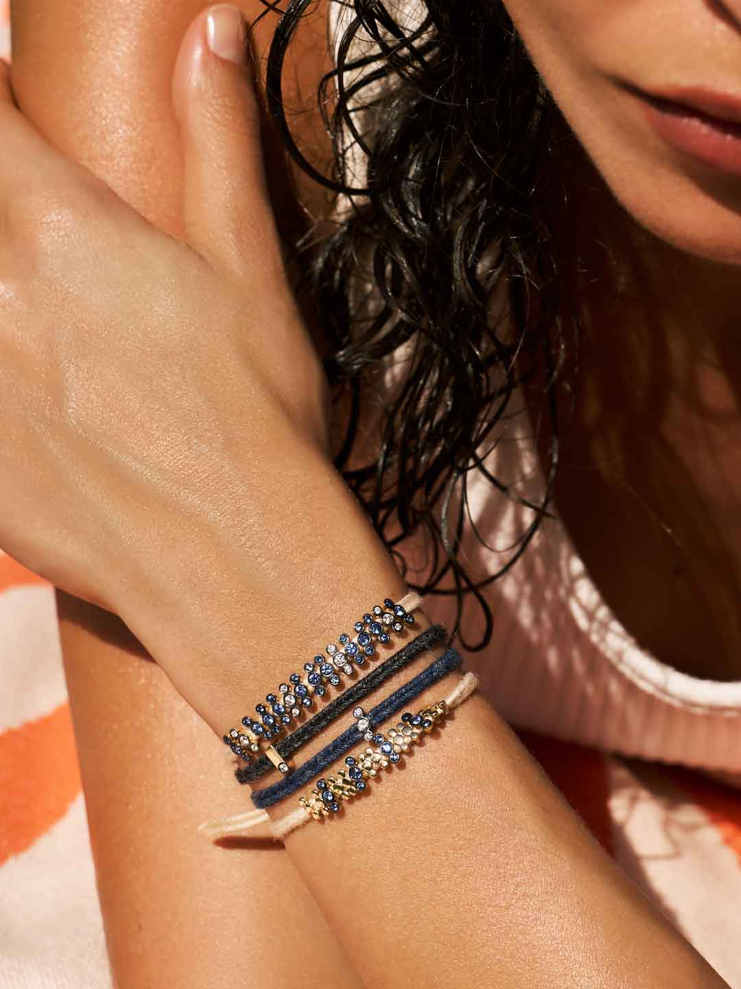 アクセサリー YANNIS SERGAKIS Cord Bracelet Set-2 Blue YANNIS SERGAKIS(ヤニス サーガキス) | コード | ESCAPERS ONLINE