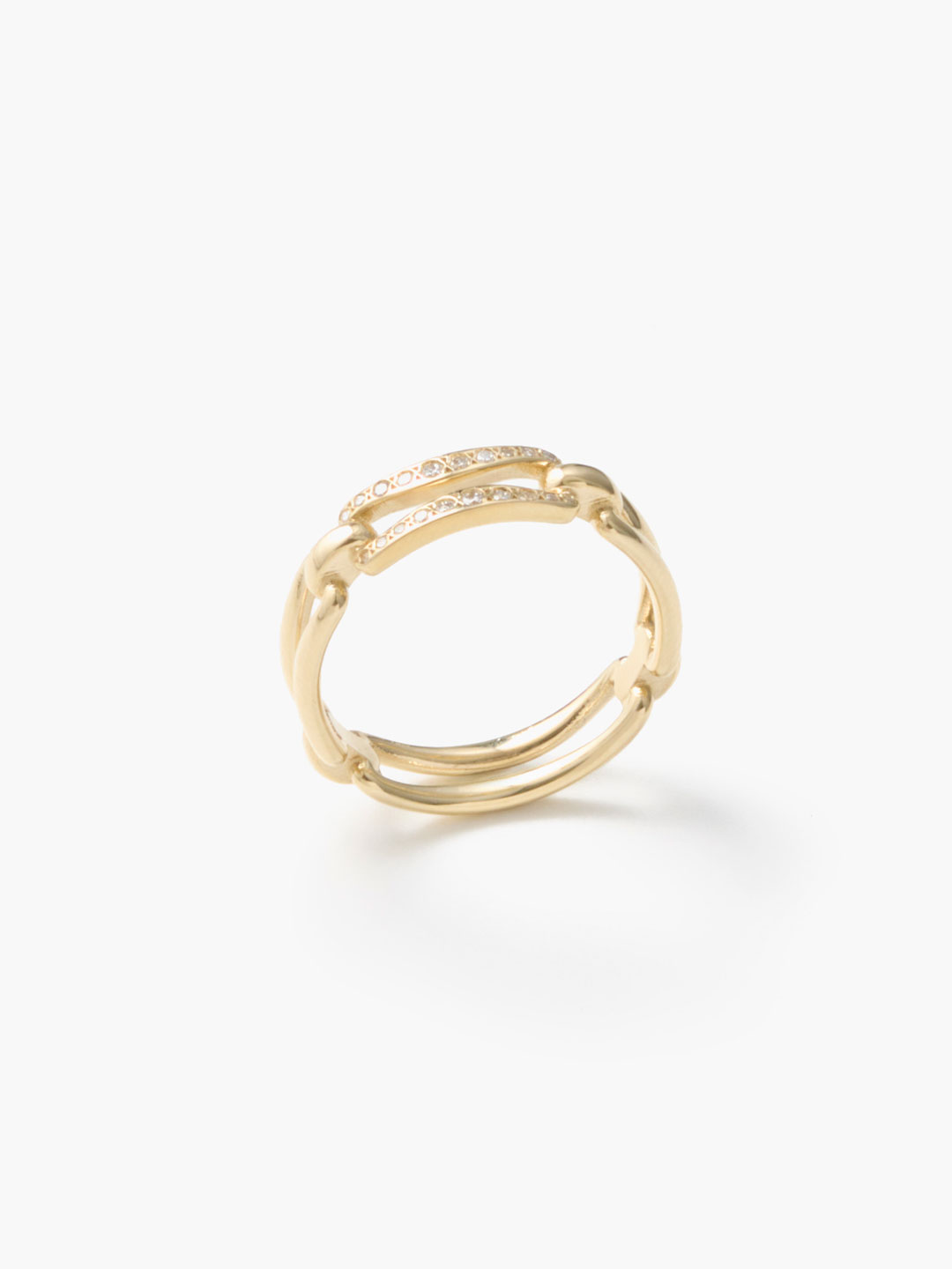 Immortelle Wide Chain Ring - Yellow Gold