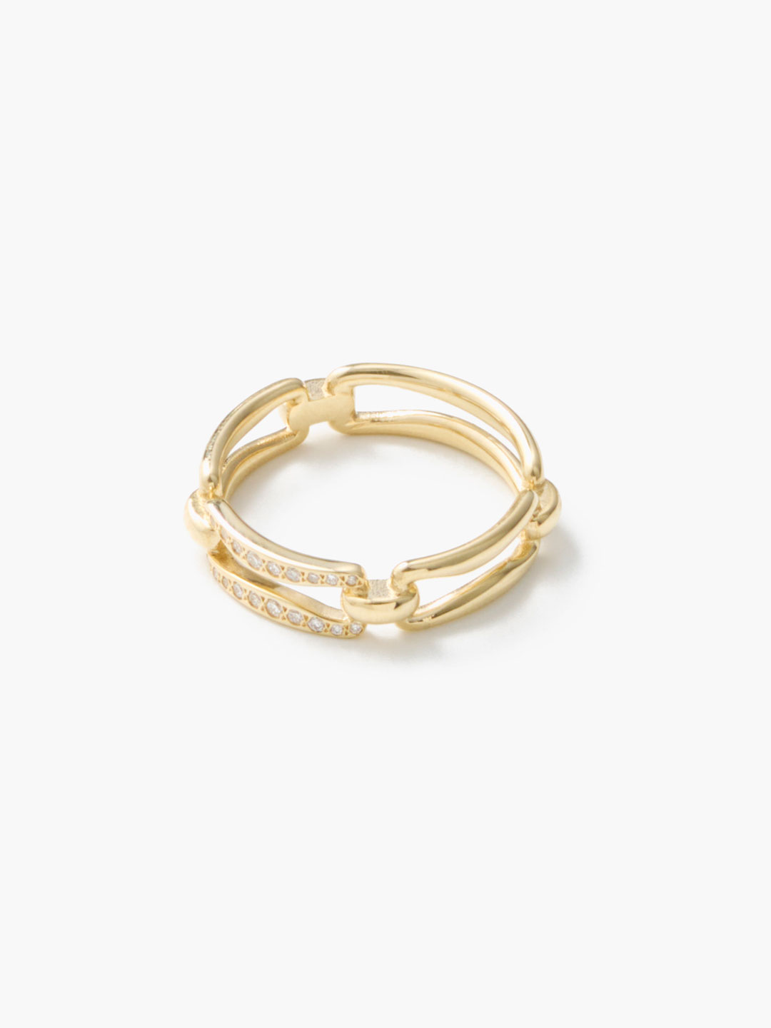 Immortelle Wide Chain Ring - Yellow Gold