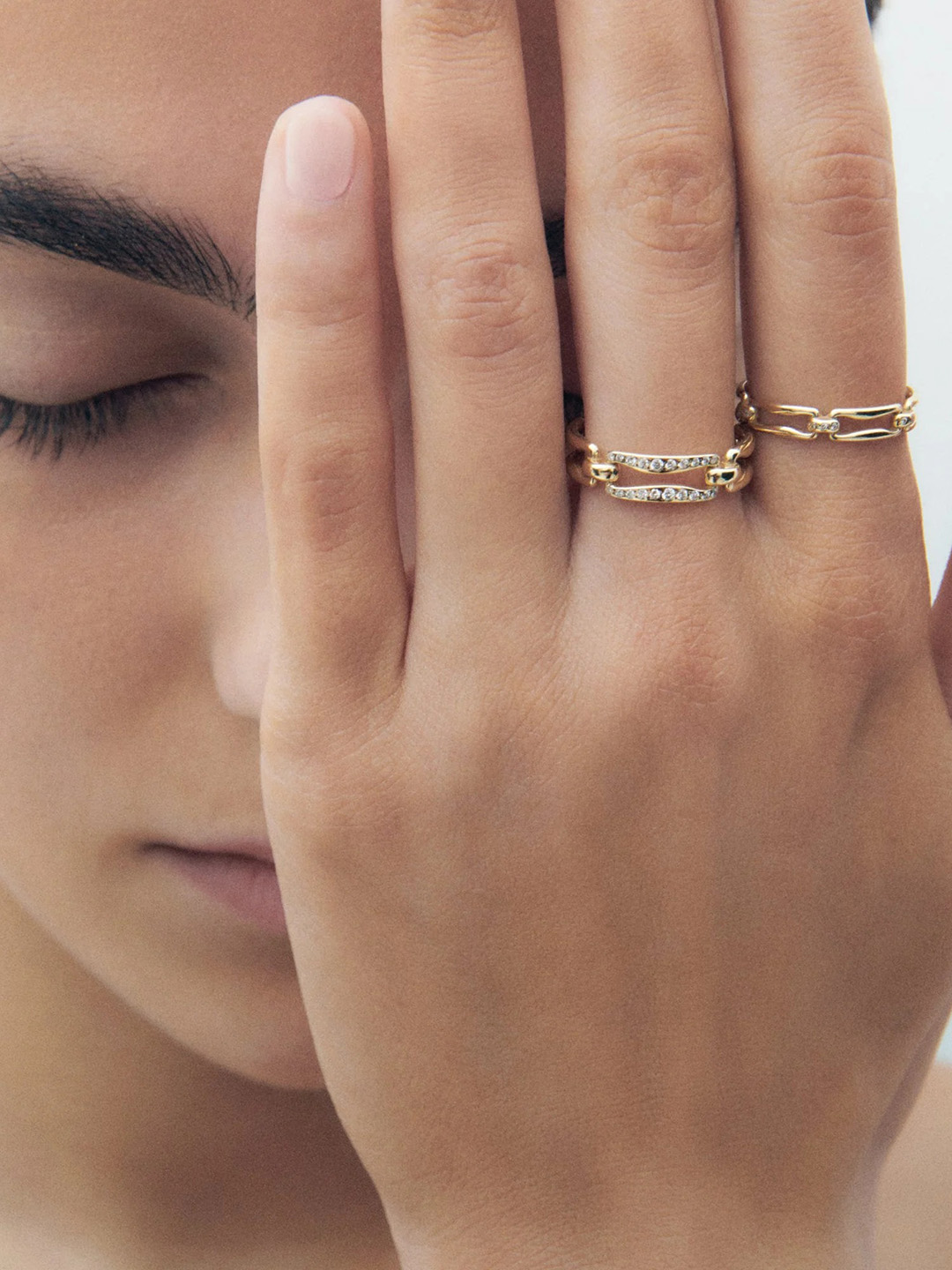 Immortelle Wide Chain Ring - Yellow Gold