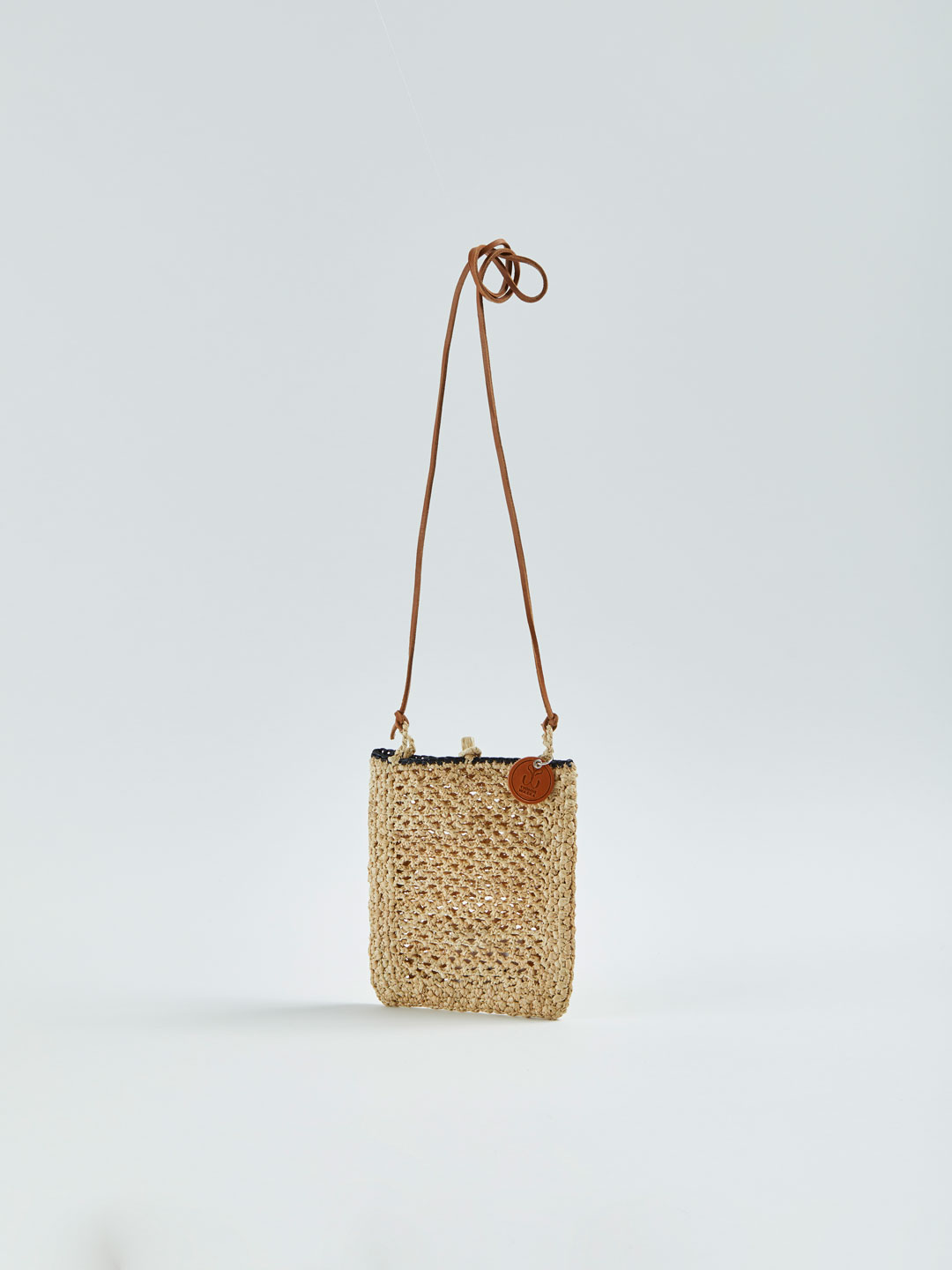 MINIE Small Raffia Shoulder Bag - Natural