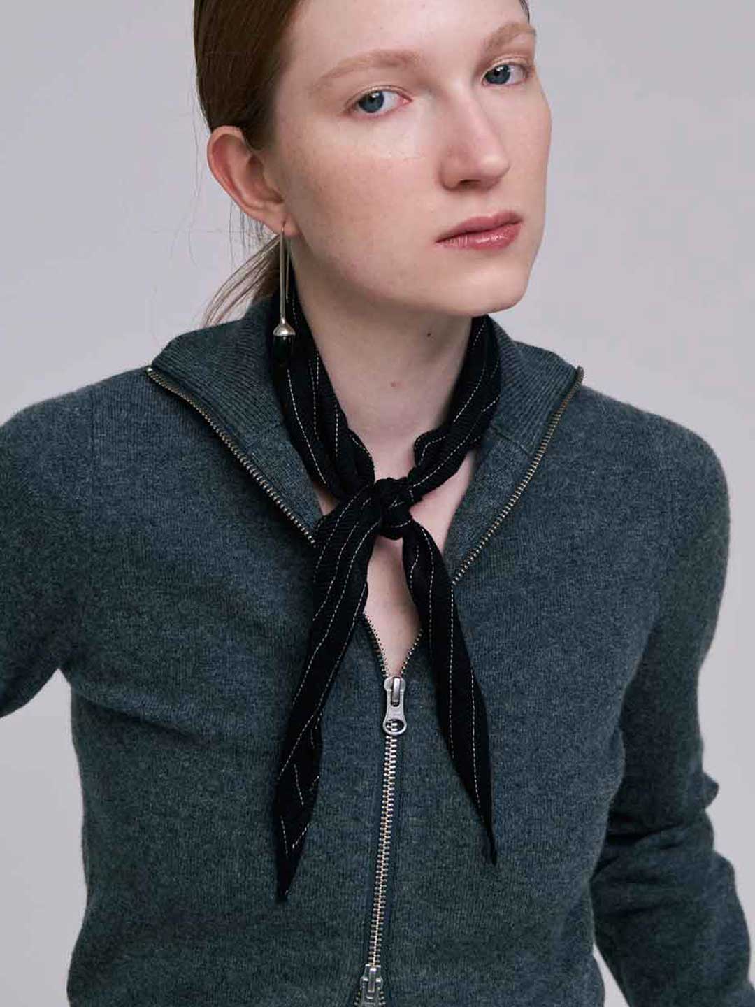 Silk Wool Short Scarf